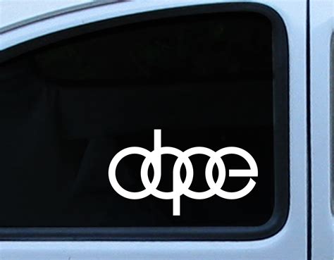 Dope Vinyl Die Cut Decal Window Sticker Audi Quattro A4 S4 85 On
