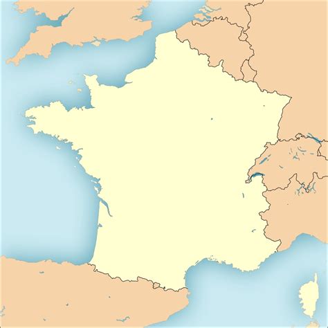Share · tweet · pinterest. CARTE DE FRANCE VIERGE : fond de carte de France