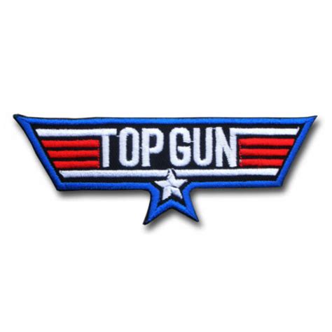 Top Gun Us Navy Emblem Military Patch Iron On Topgun Badge Pilot Flight