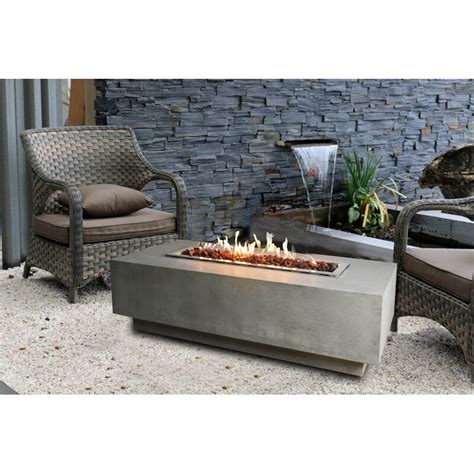 If a natural gas line runs to your fire pit, it will need to be appropriately regulated to supply the burner. Elementi Granville Concrete Gas Fire Pit Table | Wayfair