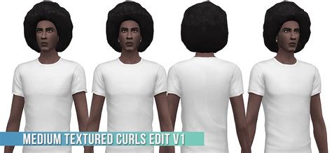 The Black Simmer Medium Textured Curls Male Hair Edit By Busted Pixels
