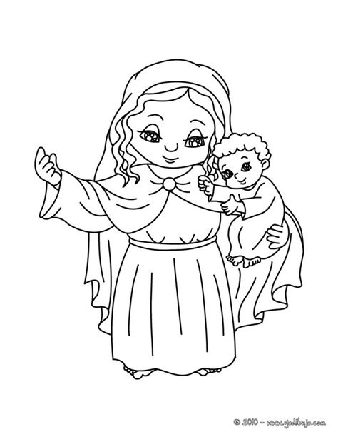 Dibujos De Maria Y Jesus Para Colorear Vrogue Co