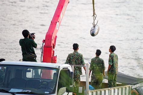 Military Officers Salvage 16m Long Bomb Near Hanoi Bridge Tuoi Tre News