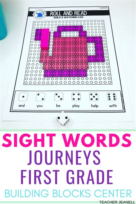Roll Read And Build Building Blocks Center Journeys Sight Words