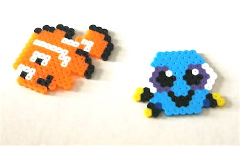 Perler Beads Baby Dory And Nemo Keychain Or Magnet Etsy