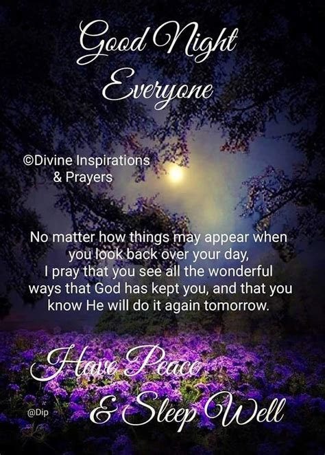 Good Night Everyone Good Night Blessings Quotes Good Night Prayer