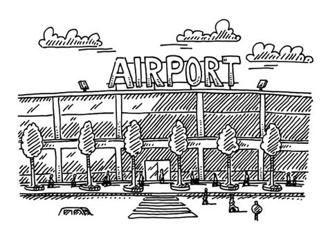 Airport Drawings Illustrations Royalty Free Vector Graphics And Clip Art
