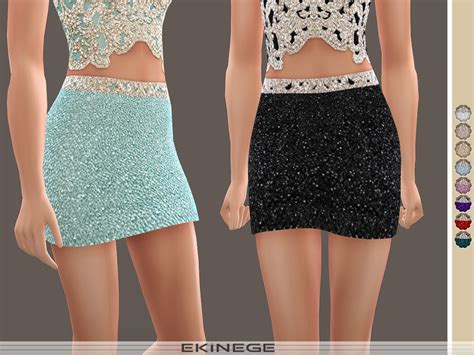 Beaded Mini Skirt By Ekinege At Tsr Sims 4 Updates