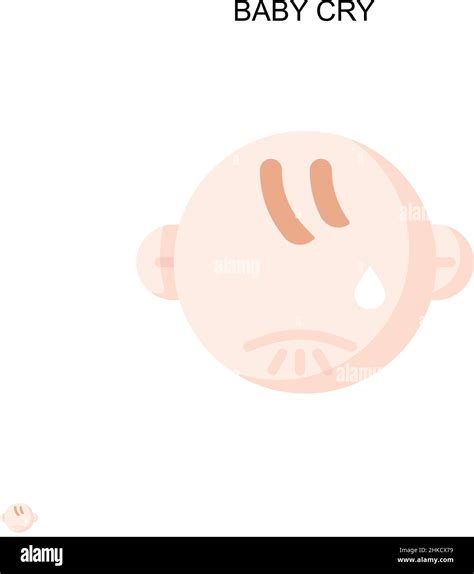 Baby Cry Simple Vector Icon Illustration Symbol Design Template For
