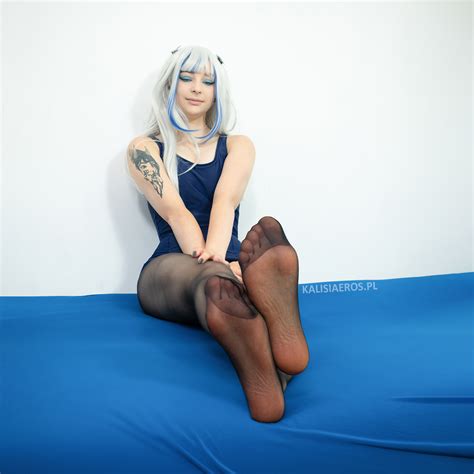 Kalisiaeros Gawr Gura Cosplay 1 Sukumizu Pantyhose Set