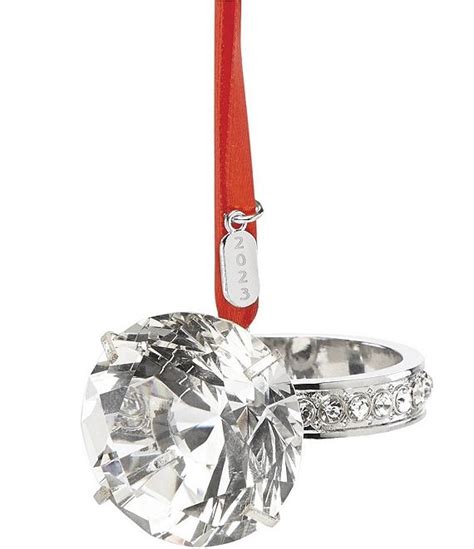 Lenox 2023 Engagement Ring Dated Metal Ornament Dillards