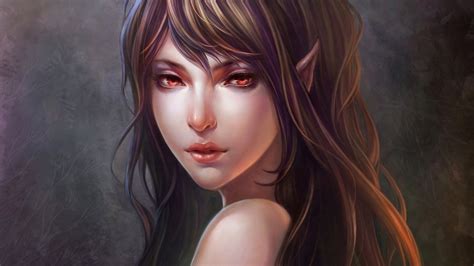 Creature Female Beautiful Elves Beauty Elf Girl Woman Glance Mythical Hd Wallpaper