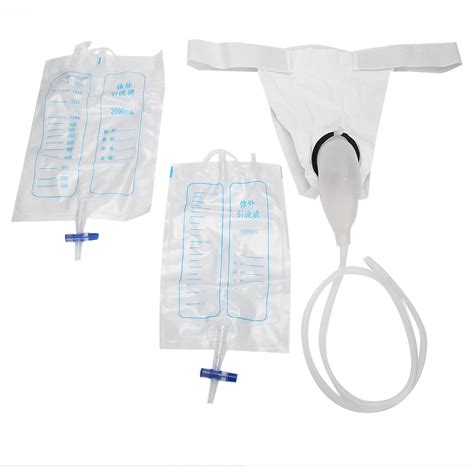 Mgaxyff Male Urine Collection Bag Reusable Silicone Urinal For Men
