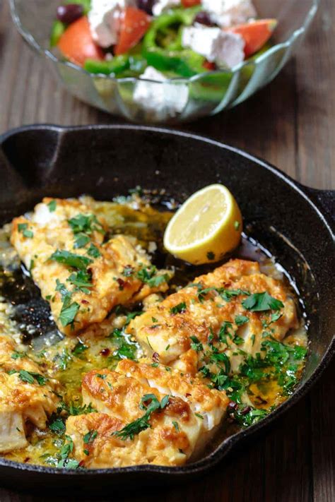 GREEK STYLE BAKED COD RECIPE WITH LEMON AND GARLIC - KEJOBONG