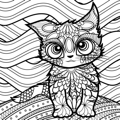 Get Coloring Pages Cat Pics
