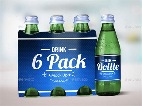 Drink Bottle And 6 Pack Mock Up V1 Graphics Graphicriver