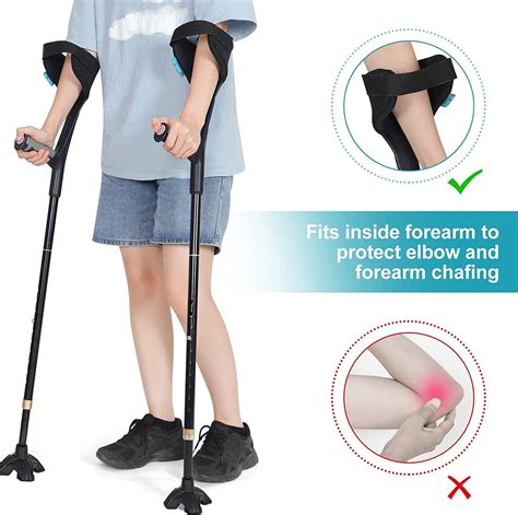 Crutches For Adults Crutches For Walking Have Adjustable Forearm