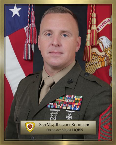 Sergeant Major Robert W Schieler 3rd Marine Division Leaders
