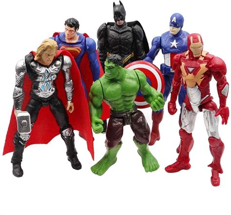 Buy Ultimate Superhero Toy Set Of 6 Psc Best Heroes Action Figures Batman Superman Hulk Thor