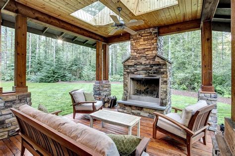 Whether you're throwing summer block parties or lazing al fresco, house plans with wrap around porch are classic, cool, and provide a sense of home. Rustic Porch with Skylight, Pottery Barn Chatham Armchair ...