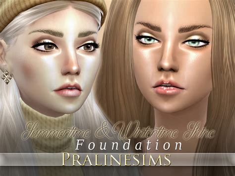 Summertime And Wintertime Foundation Duo By Pralinesims Sims 4 Blush