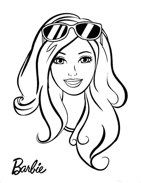 Pretty Barbie Coloring Page Coloringbay