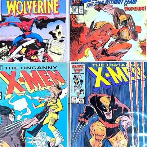 Spider Man Vs Wolverine Nm Vintage 1986 Marvel Comic 4 Book Collection