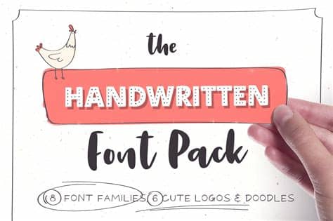 They are widely used for text to give expressive or personal touch. Handwritten Font Pack & Extras ~ Display Fonts ~ Creative ...