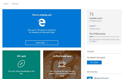 Once you earn enough points via completing the tasks, quizzes, etc, scroll down to the bottom of the page. Microsoft announces Microsoft Reward program - Earn ...