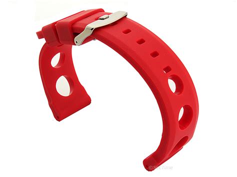Perforated Silicone Rubber Watch Strap Band Waterproof Resin 18 20 22 24 Sh Mm Ebay