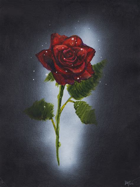 Artstation Rose Acrylic Painting