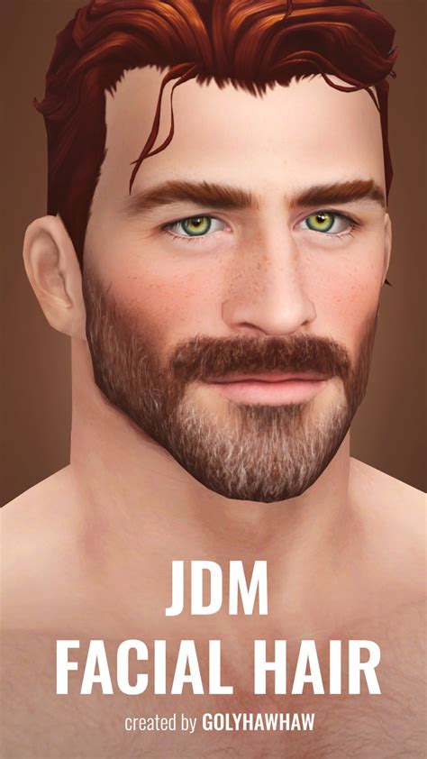 Golyhawhaw Sims Hair Sims 4 Hair Male Facial Hair