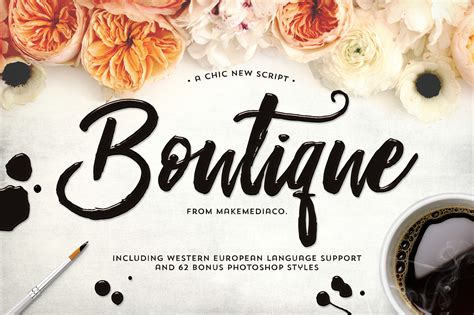 Check spelling or type a new query. Boutique Script + PSD Styles - Free Fonts