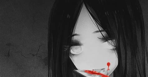 Creepy Anime Girl Beautiful Darkness Pinterest Anime