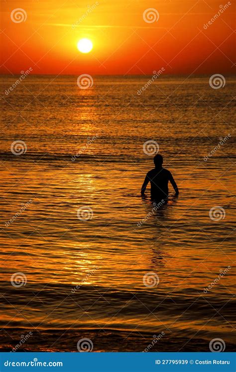 Silhouette At Sunrise Stock Image Image Of Dusk Silhouette 27795939