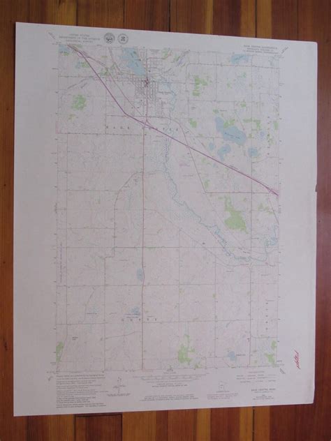 Sauk Centre Minnesota 1980 Original Vintage USGS Topo Map: (1980) Carte
