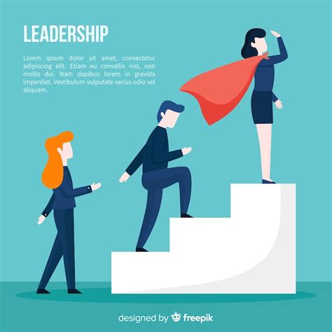 Free Vector Leadership Concept In Flat Style