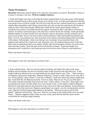 Theme Worksheet 6 Answer Key - Fill and Sign Printable Template Online
