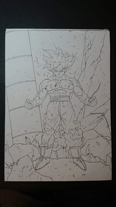 Drawing Mastered Ultra Instinct Goku Dragonballz Amino