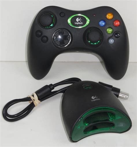 Original Xbox Wireless Controller W Sensor And Battery Cover By Logitech