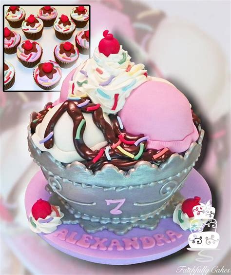 Ice Cream Sundae Cake Cake By Faithfullycakes Cakesdecor