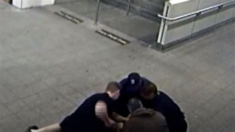video footage shows arrest that led to assault charges for 3 vancouver police officers cbc