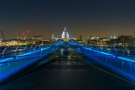 The Millennium Bridge London A Night Long Exposure Of The Millennium