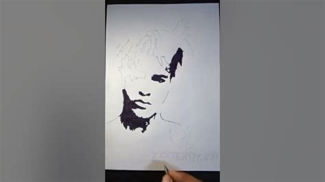 How To Draw Xxxtentacion Silhouette Portrait Using Pen How To Draw X Portrait Xxxtentacion