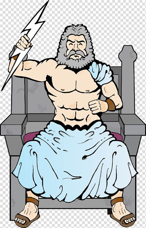 Zeus Greek Mythology Jupiter Hera Line Art Deity Cartoon