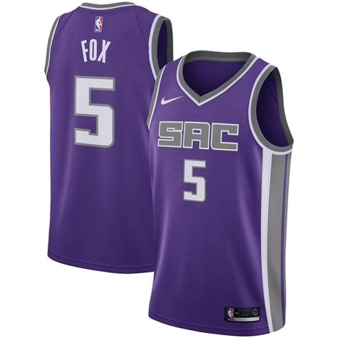 Sacramento Kings Deaaron Fox Nike Purple Swingman Jersey Icon