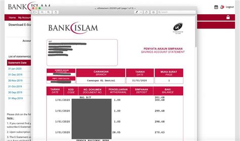 (b) elaun memangku (jika ada): Cara Dapatkan Penyata Bank Islam