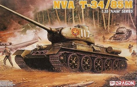 Plastic Model 135 Vietnam War North Vietnamese Army T 34 85m Dr3318