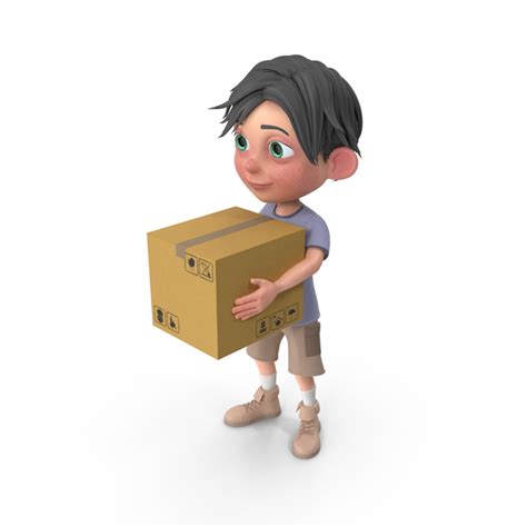 Cartoon Boy Jack Carrying A Box Png Images And Psds For Download