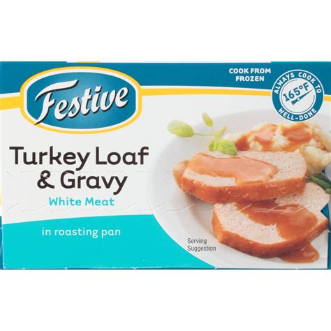 Festive White Meat Turkey Loaf And Gravy In Roasting Pan 32 Oz Shipt